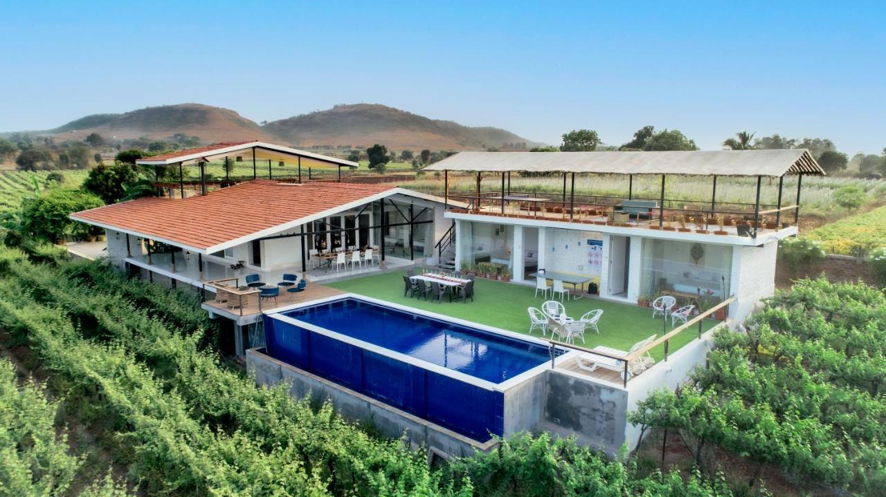 Saffronstays Onellaa, Nashik - Infinity Pool Villa Surrounded By A Vineyard Kültér fotó
